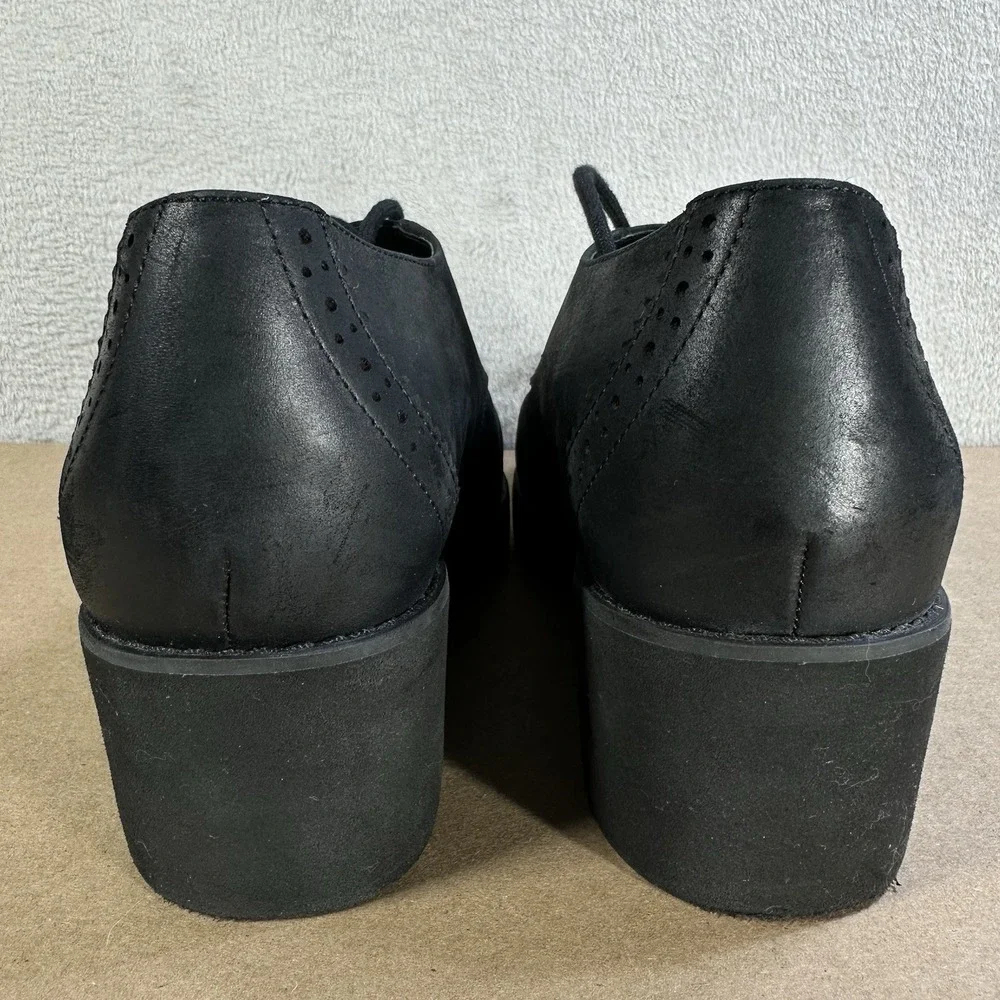 Vionic Anaheim Shoes Women's Oxford Wedge Derby Shoes Black Women's‎ 9 W Leather